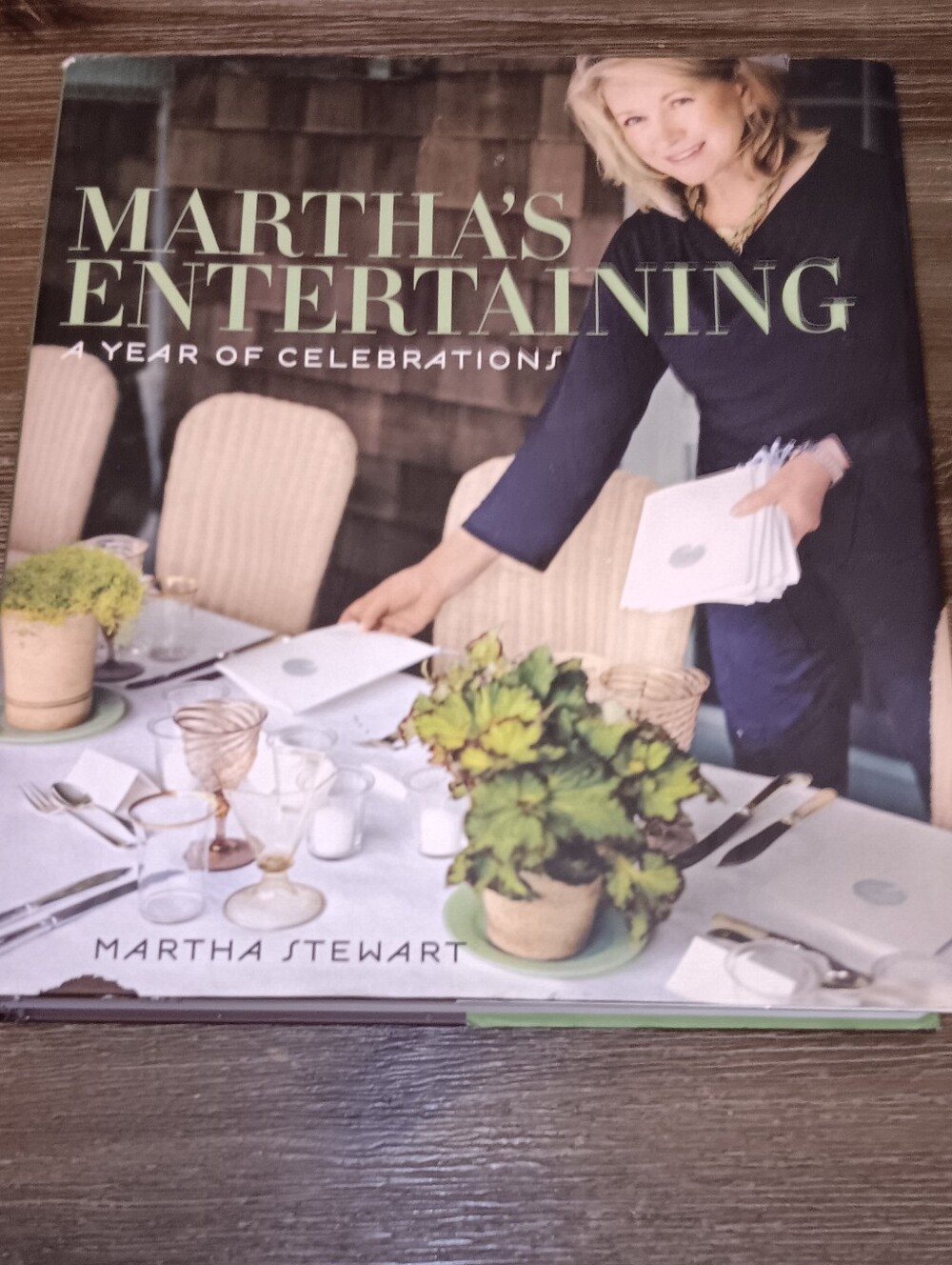 Martha Stewart Entertaining Hardcover - Green Cover with White Table Setting